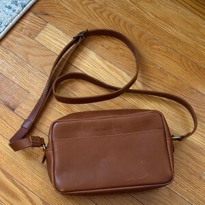 Portland Leather Chestnut Brown Leather Toaster Crossbody Bag